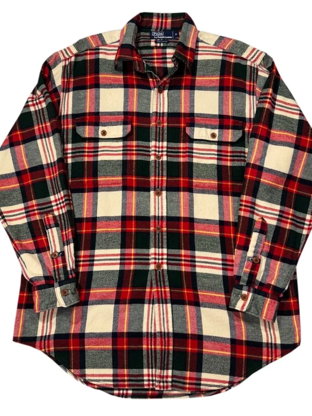 Vintage Polo Ralph Lauren Flannel Button Down (Size M,Fits Bigger)